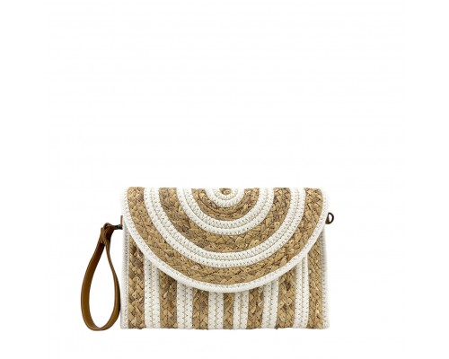 Bolso Cartera Sobre Rafia De Mano Y Hombro 